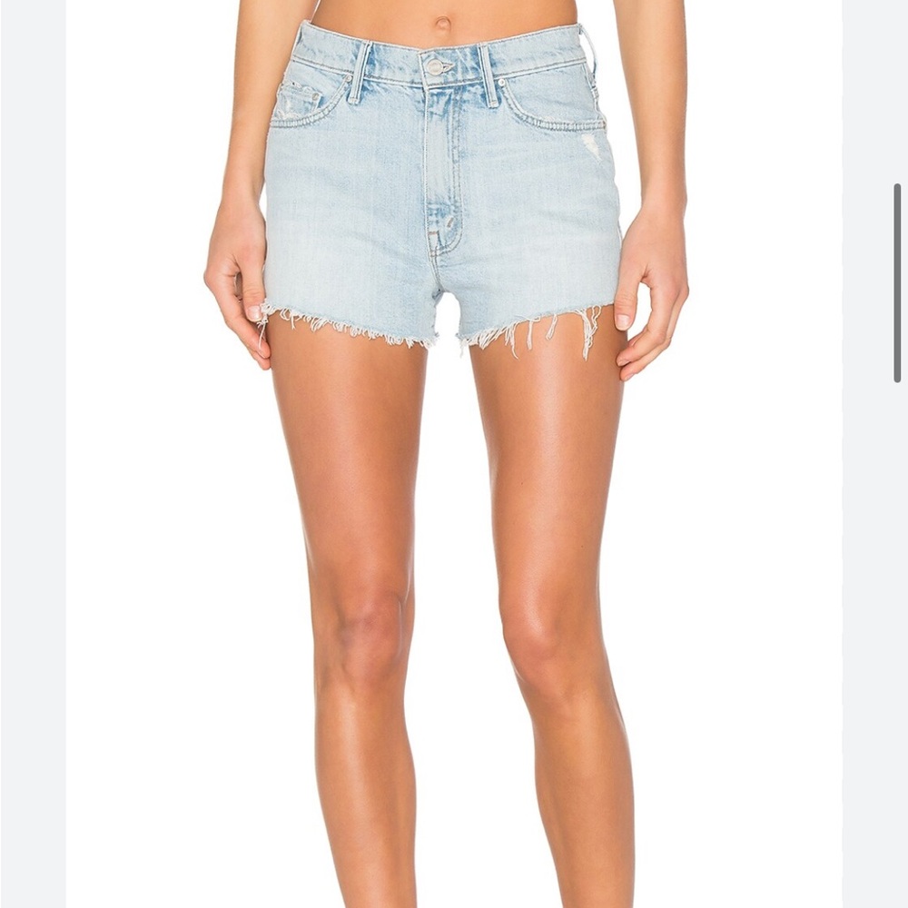 Mother x Miranda easy does it denim shorts